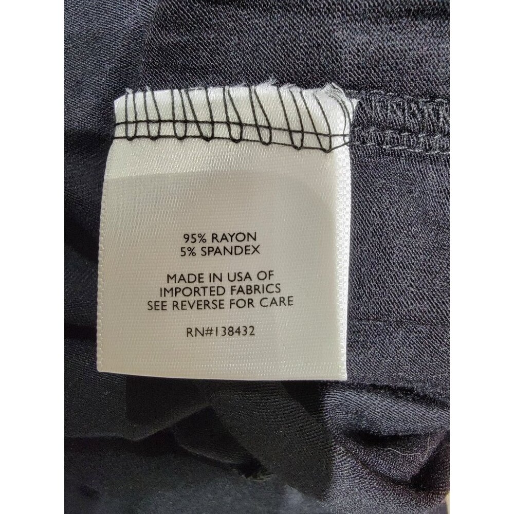 Fervour XL Black 3/4 Sleeve Top With Tie Neck Detail - Picture 5 of 5